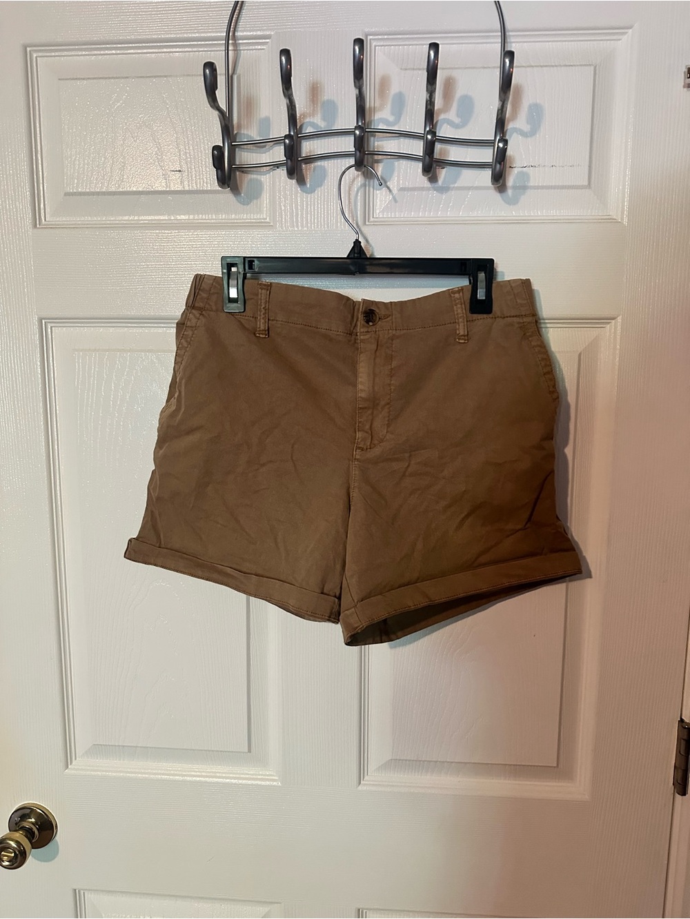 Old Navy Women's Brown Cuffed High-Rise Shorts